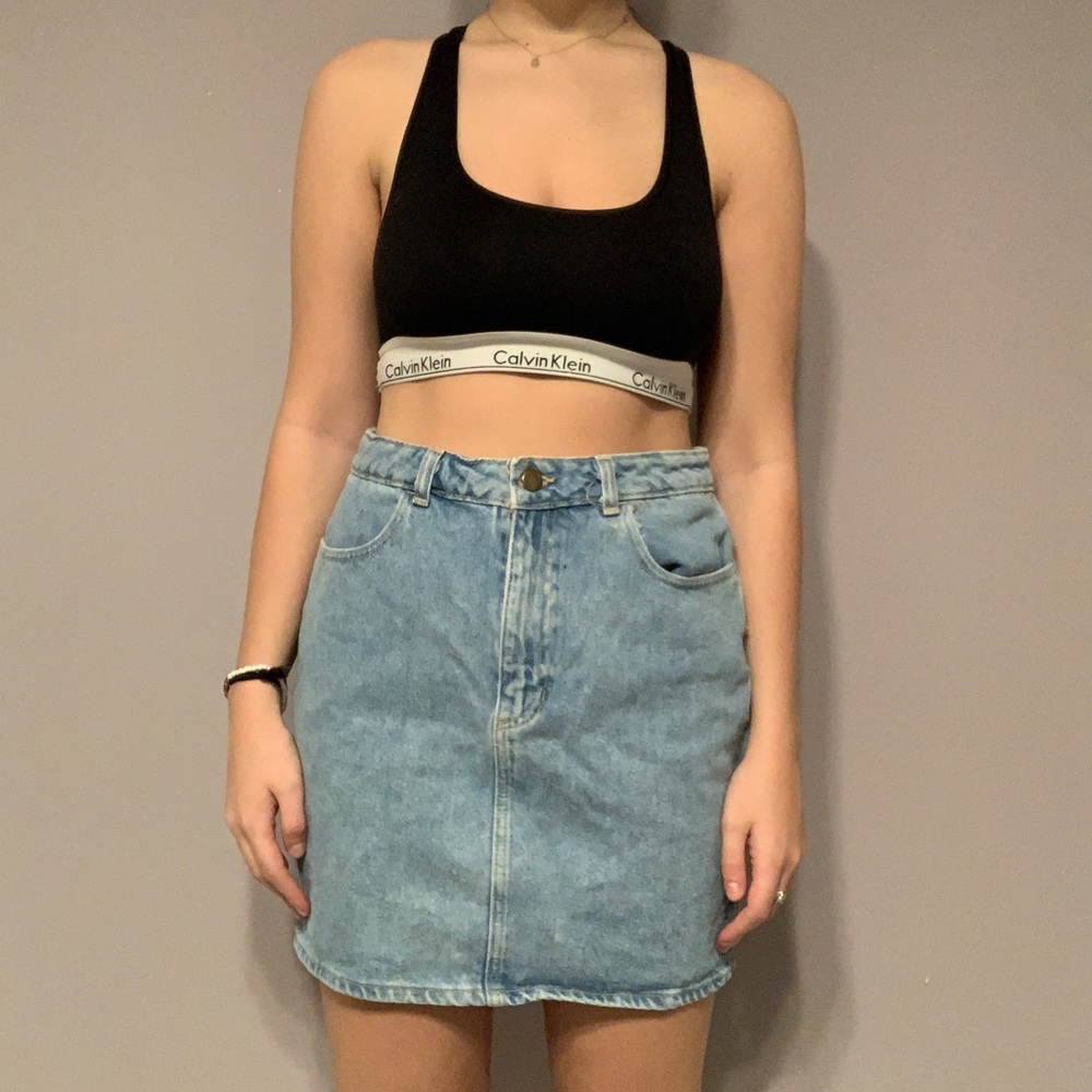 Light Wash Jean Skirt